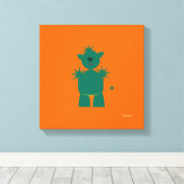 Martzkins in Outer Space Martian Pet Canvas Afdruk (Insitu (Houten vloer))