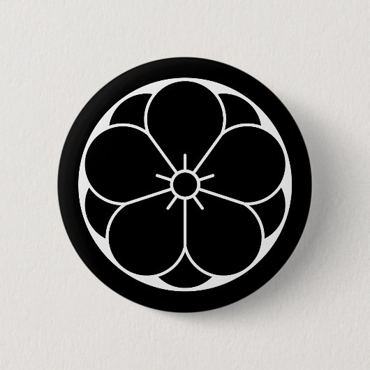 Maru met achtvoudige pruim ronde button 5,7 cm (Voorkant)