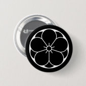 Maru met achtvoudige pruim ronde button 5,7 cm (Voorkant /achterkant)