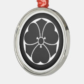 Maru ni kenkatabami metalen ornament (Links)