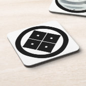 Maru-ni-sumitate-yotsume Bier Onderzetter (Linkerzijde)