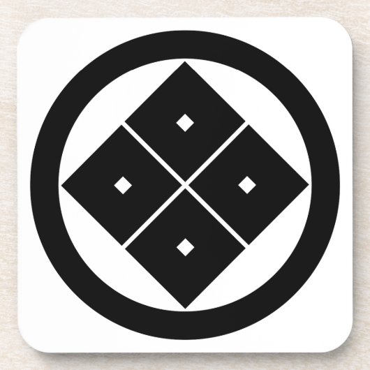 Maru-ni-sumitate-yotsume Bier Onderzetter (Voorkant)