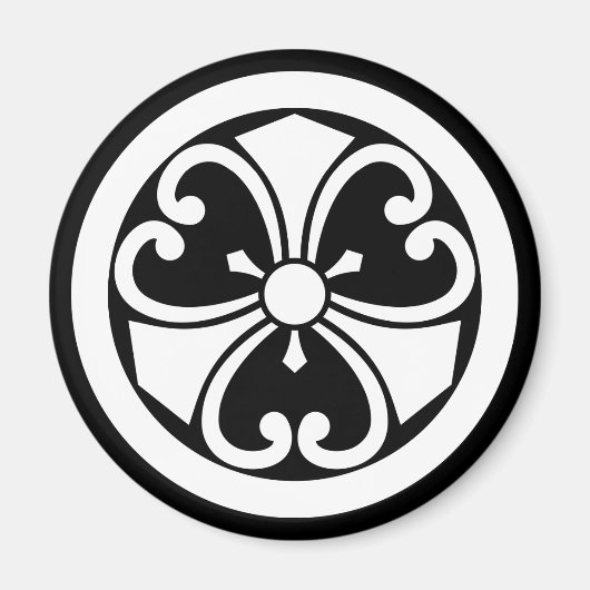 Maru-ni-tsurukenkatabami Magneet (Voorkant)