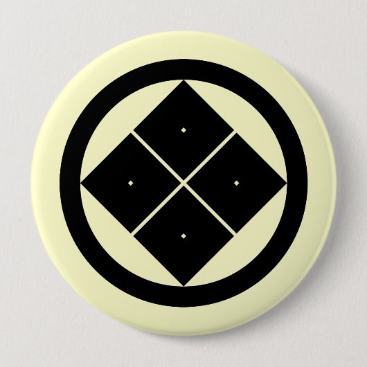 Maruni sumitate yotpose, Japan Ronde Button 4,0 Cm (Voorkant)