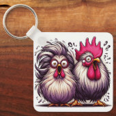 "Marv & Mary Silkie" Duo Aluminum Keychain (Voorkant)