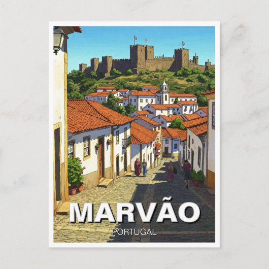 Marvao Portugal Reizen Briefkaart (Voorkant)