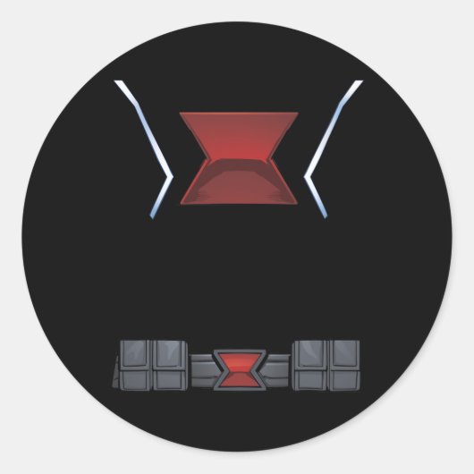 Marvel Avengers Clic Halloween Black Widow kostuum Ronde Sticker (Voorkant)