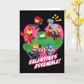 Marvel Avengers Valentijns Embleem  Kaart (Gele Bloem)