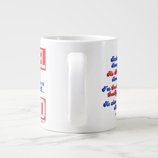 Marvel bij de presentie Parody Grote Koffiekop (Achterkant)