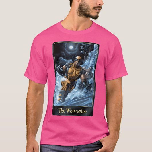 Marvel Comic Wolverine Moon Light Kaart Art Graphi T-shirt (Voorkant)