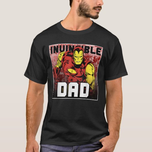 Marvel Comics Classic Vaderdag Iron Man Invinc T-shirt (Voorkant)