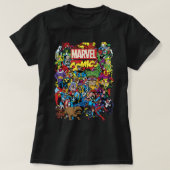 Marvel Comics Heroes Group Shot Graphic T-Shirt T- (Design voorkant)
