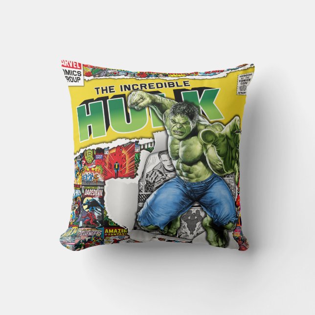 marvel comics  hulk Throw Pillow Kussen (Voorkant)