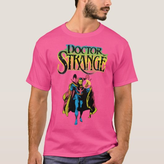 Marvel Comics Retro Classic Dr. Strange Kleurrijke T-shirt (Voorkant)