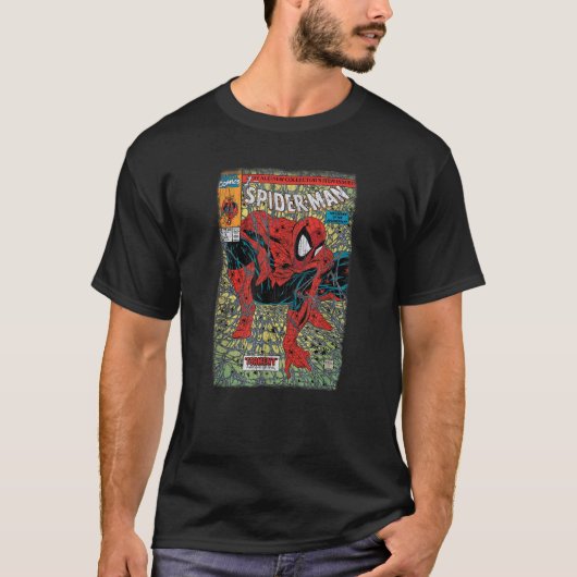 Marvel Comics Retro Classic Spider Man Torment Dis T-shirt (Voorkant)