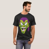 Marvel Comics Retro Green Goblin Spidey Schurk Bi T-shirt (Voorkant volledig)