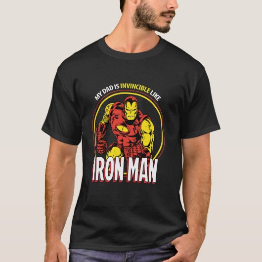 Marvel Dad is onoverwinnelijk als Iron Man Vaderda T-shirt (Voorkant)