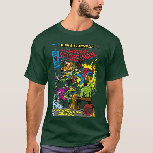 Marvel de Amazing SpiderMan Retro Comic Cover Wit T-shirt (Voorkant)