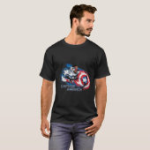 Marvel de valk de wintersoldaat kapitein Ameri T-shirt (Voorkant volledig)