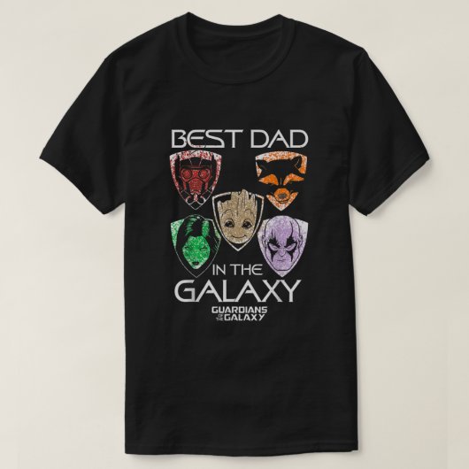 Marvel Guardians Best Dad Fathers Day Graphic T-shirt (Design voorkant)