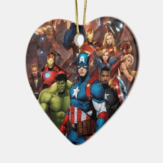 Marvel Heart Keramisch Ornament (Links)