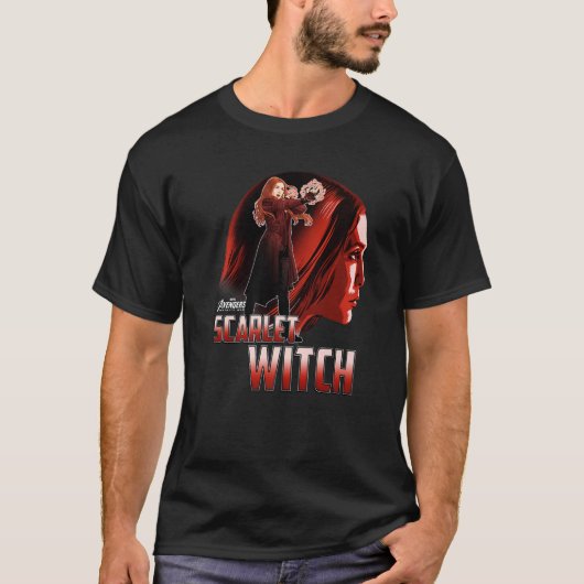 Marvel Infinity War Scarlet Witch Profiel Premium T-shirt (Voorkant)