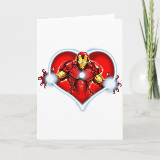 Marvel Iron Man Hart Blaster Glow Valentijn Grafie Kaart (Voorkant)
