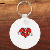 Marvel Iron Man Heart Blaster Glow Valentine Graph Sleutelhanger (Voorkant)