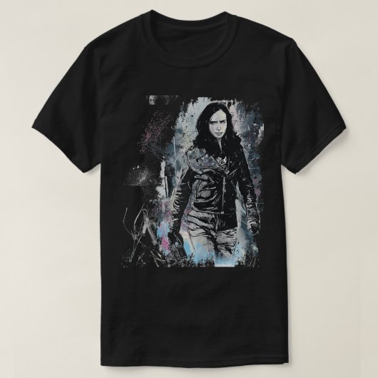 Marvel Jessica Jones Sketch Raglan Baseball T-shir T-shirt (Design voorkant)