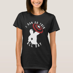 Marvel Kapitein America, ik kan dit de hele dag do T-shirt