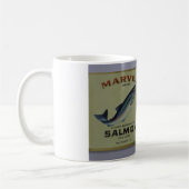 Marvel merk Alaska sockeye zalm label mok (Links)