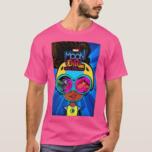 Marvel Moon Girl en Devil Dinosaur Goggles Goede V T-shirt (Voorkant)