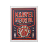 Marvel Mystery Oil  bord rusted notitieblok (Linkerzijde)