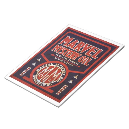 Marvel Mystery Oil  bord rusted notitieblok (Schuin)