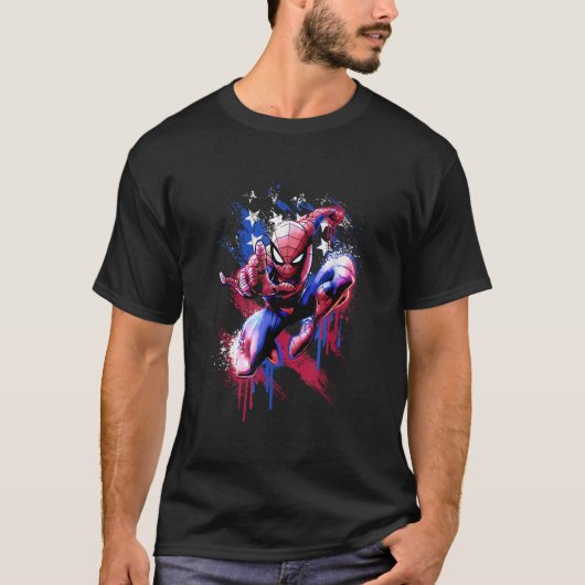 Marvel Spider Man 4 juli Spider Man Americana T-shirt (Voorkant)