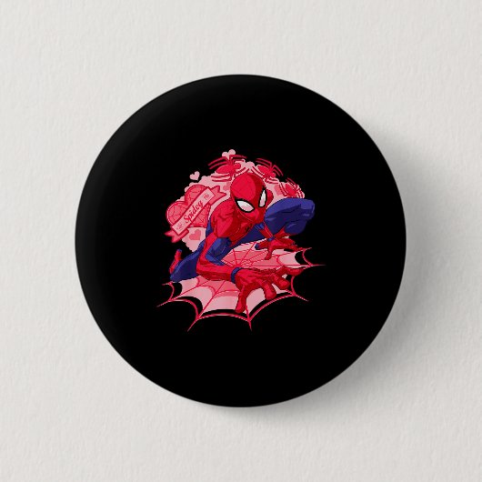 Marvel Spider-man Hearts Valentines Day  Ronde Button 5,7 Cm (Voorkant)