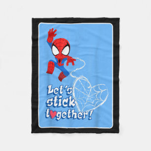 Marvel Spider-man Laten we bij elkaar blijven vale Fleece Deken