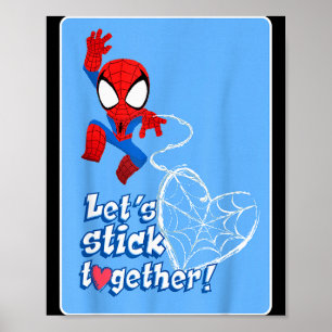 Marvel Spider-man Laten we Valentijnsdag samen vie Poster