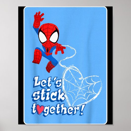 Marvel Spider-man Lets Stick Together Valentine Ca Poster (Voorkant)