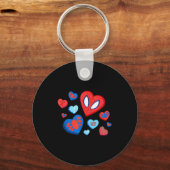 Marvel Spider-man Spidey Hearts Valentijnsdag Sleutelhanger (Voorkant)