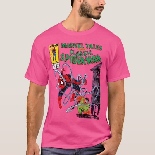 Marvel Spider-Man vs. Doctor Octopus Retro Comic T-shirt (Voorkant)