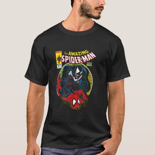 Marvel Spider-Man VS Venom Bloody Battle Comic Cov T-shirt (Voorkant)