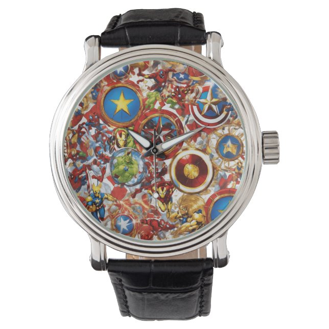 "Marvel Universe: naadloos gemonteerd" Horloge (Voorkant)