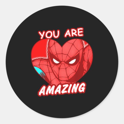 Marvel Valentijnsdag Spider-man Je Bent Geweldig H Ronde Sticker (Voorkant)