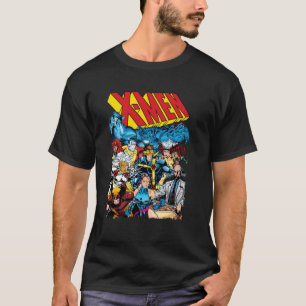Marvel X-Mannen 80's Style Kleurrijke Groep Shot P T-shirt