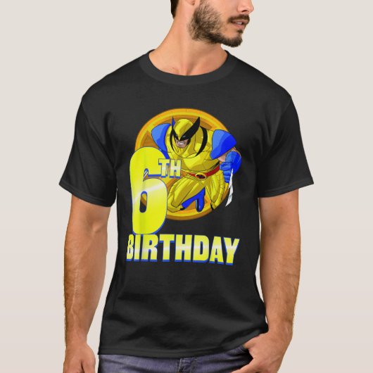 Marvel X Mannen Wolverine 6e verjaardag badge T-shirt (Voorkant)
