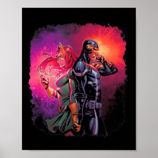 Marvel X-men Cyclops & Jean Grey Variant Valen Poster (Voorkant)