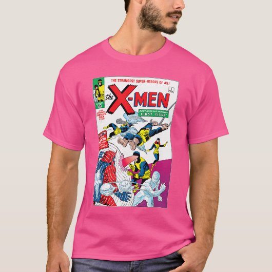 Marvel XMen Eerste Comic Book Verschijning Cover V T-shirt (Voorkant)