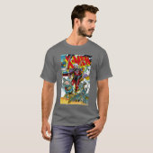 Marvel XMen Magnetoriumphant Retro Comic Cover vin T-shirt (Voorkant volledig)