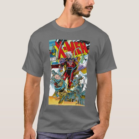 Marvel XMen Magnetoriumphant Retro Comic Cover vin T-shirt (Voorkant)